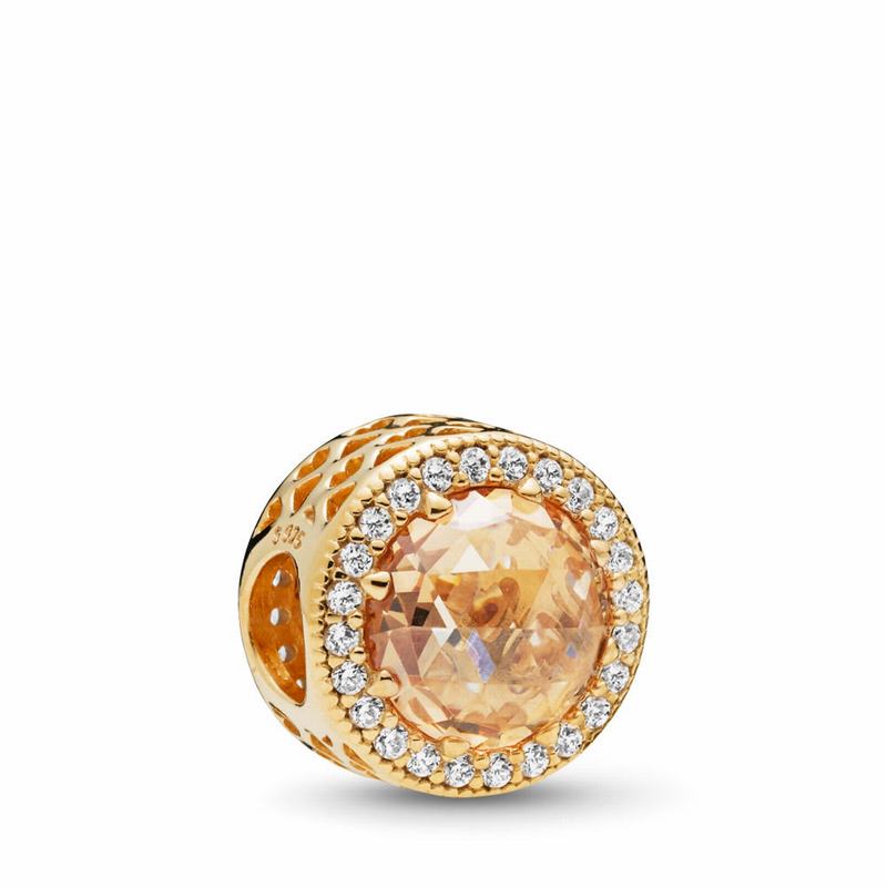 Pandora Australia Shine™ Radiant Hearts Charm - 18ct Gold Plated | JFZILM865